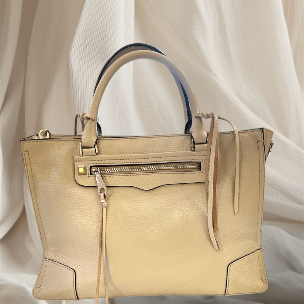 EUC~Rebecca Minkoff Purse Regan
Leather Satchel Women Off Grey Crossbody Bag